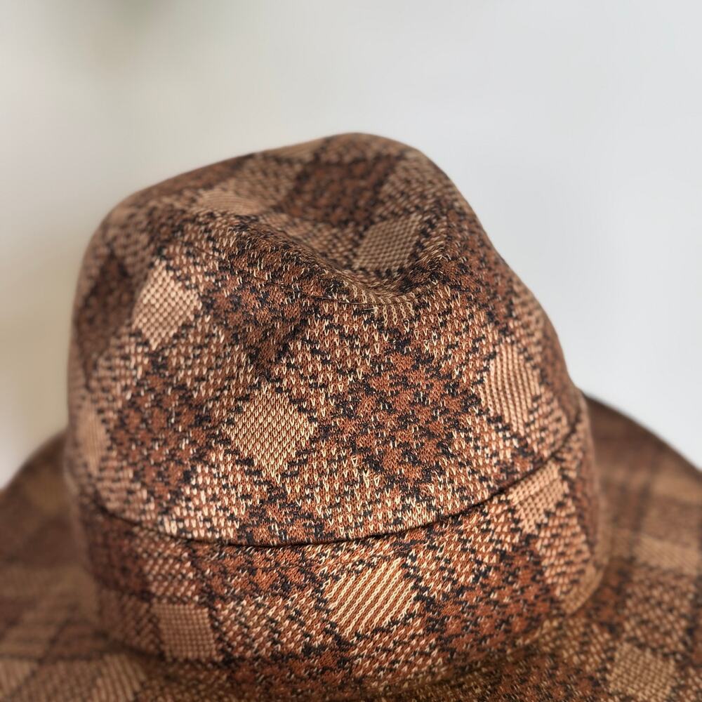 Vintage 1960s Penney’s Towncraft Plaid Fedora Feather Union Made Hat Small - Picture 11 of 16